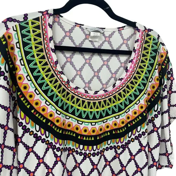 Trina Turk Kon Tiki Print Stretch Jersey Swim Cover Up Tunic Dress Small? - Picture 4 of 6